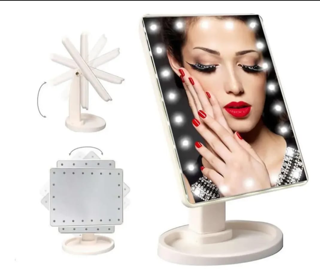 Espejo de Maquillaje 360° con 22 luces
